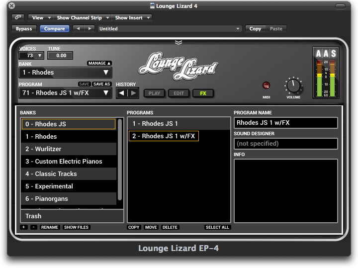 Applied Acoustic Systems Lounge Lizard 4