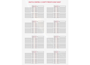 Shuttle Control - Preset Cheat Sheet