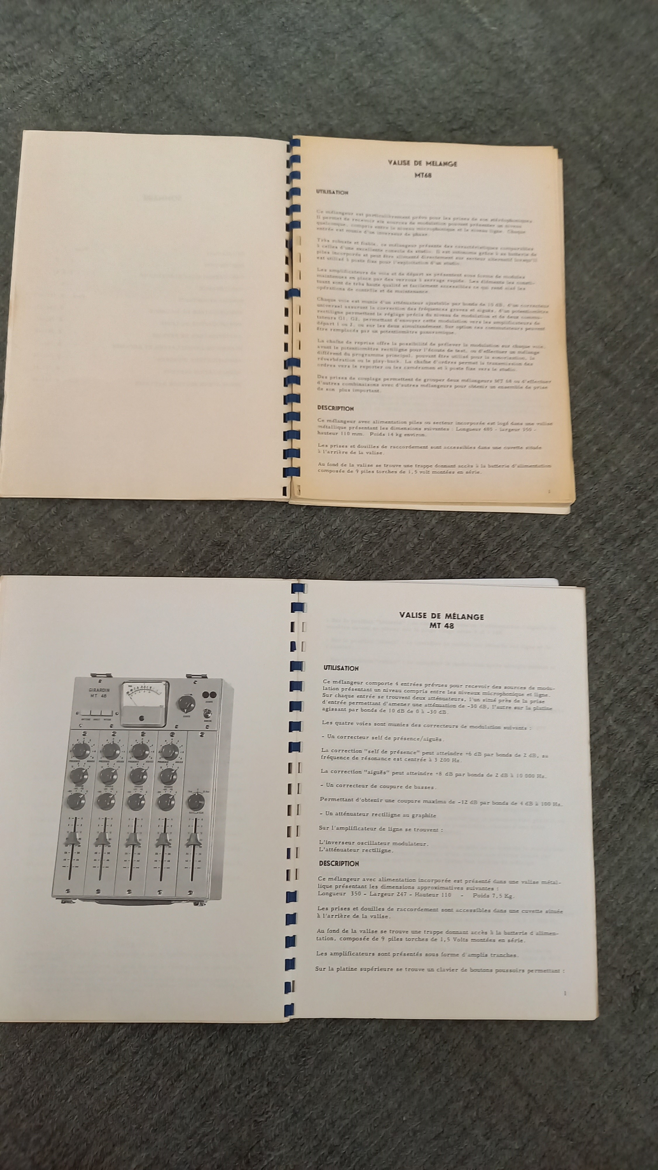 VENDS NOTICE TECHNIQUE