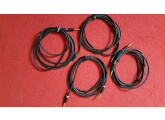 Vends lot de 4 câbles mono jack 6.35 mâle/mâle Cordial CSI 3 PP-175