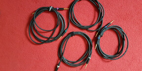 Vends lot de 4 câbles mono jack 6.35 mâle/mâle Cordial CSI 3 PP-175