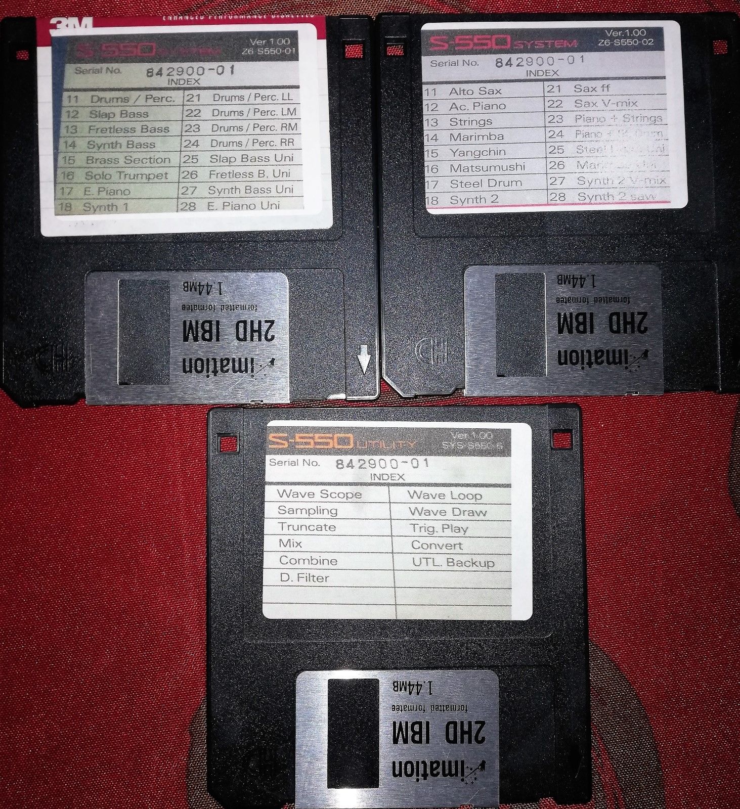 3 disks roland S550