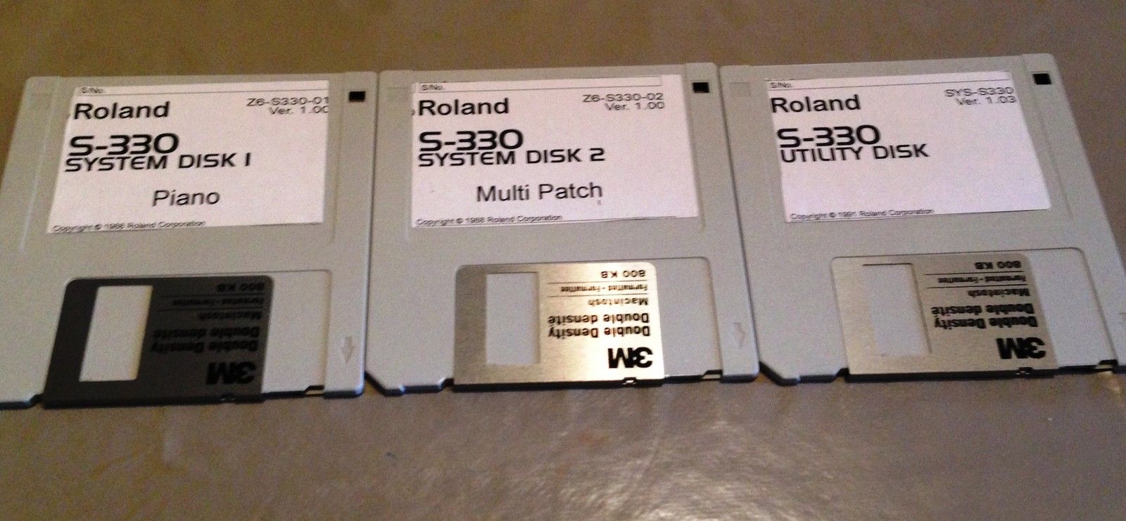 3 disks roland S330