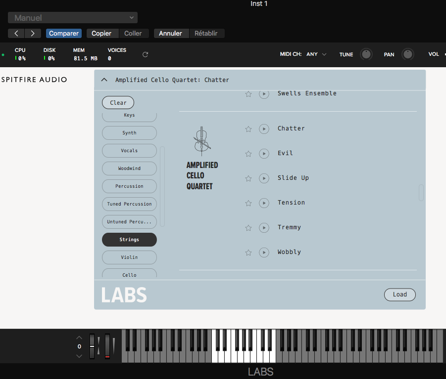 Spitfire Audio LABS Amplified Cello Quartet