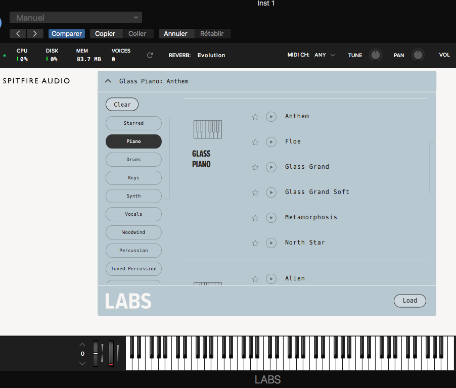 Spitfire Audio Glass Piano
