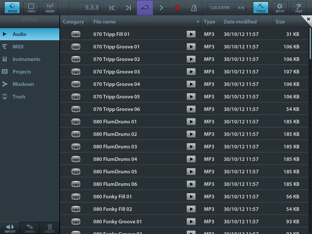 Steinberg Cubasis iPad