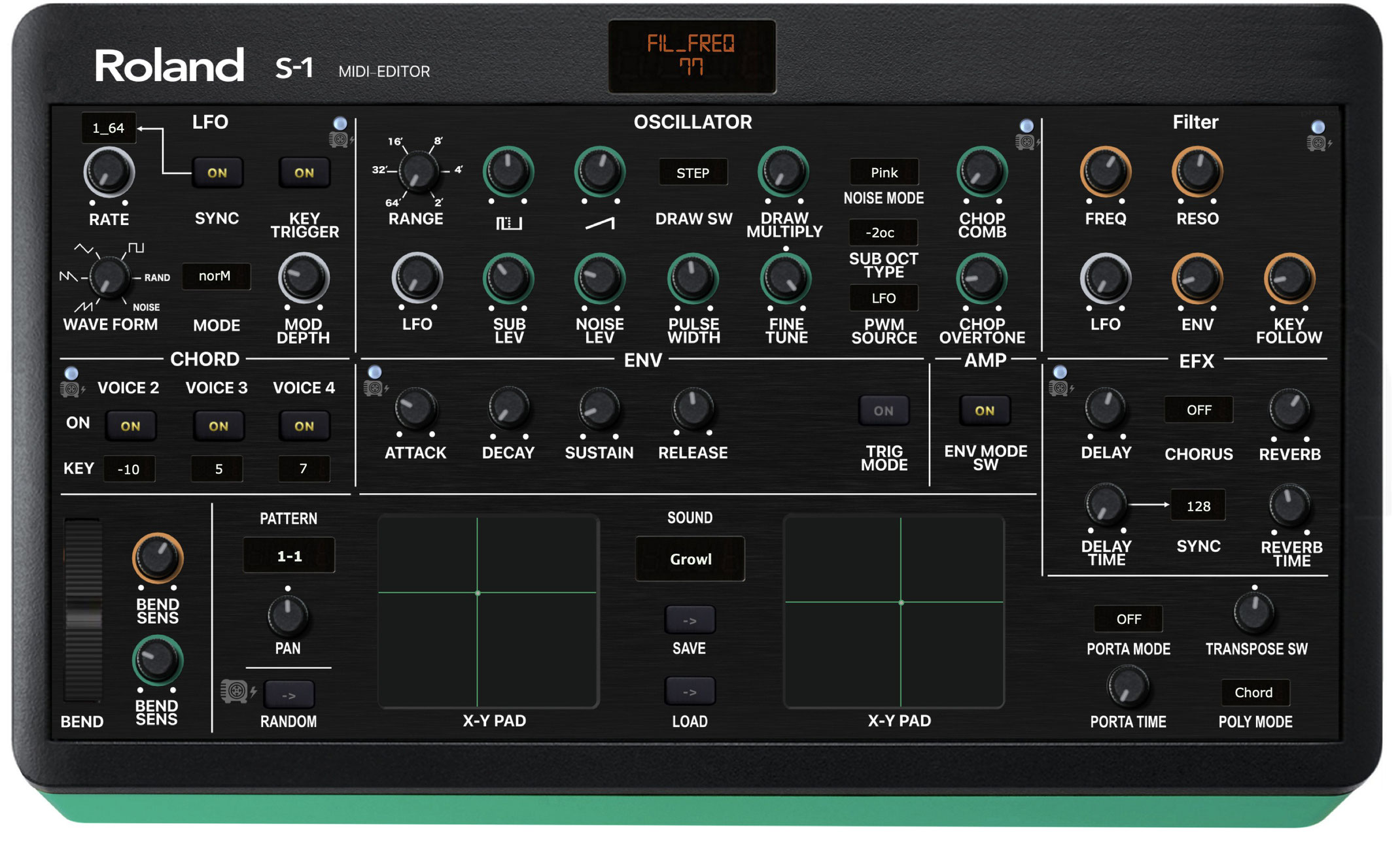 Roland S1 Editor GUI