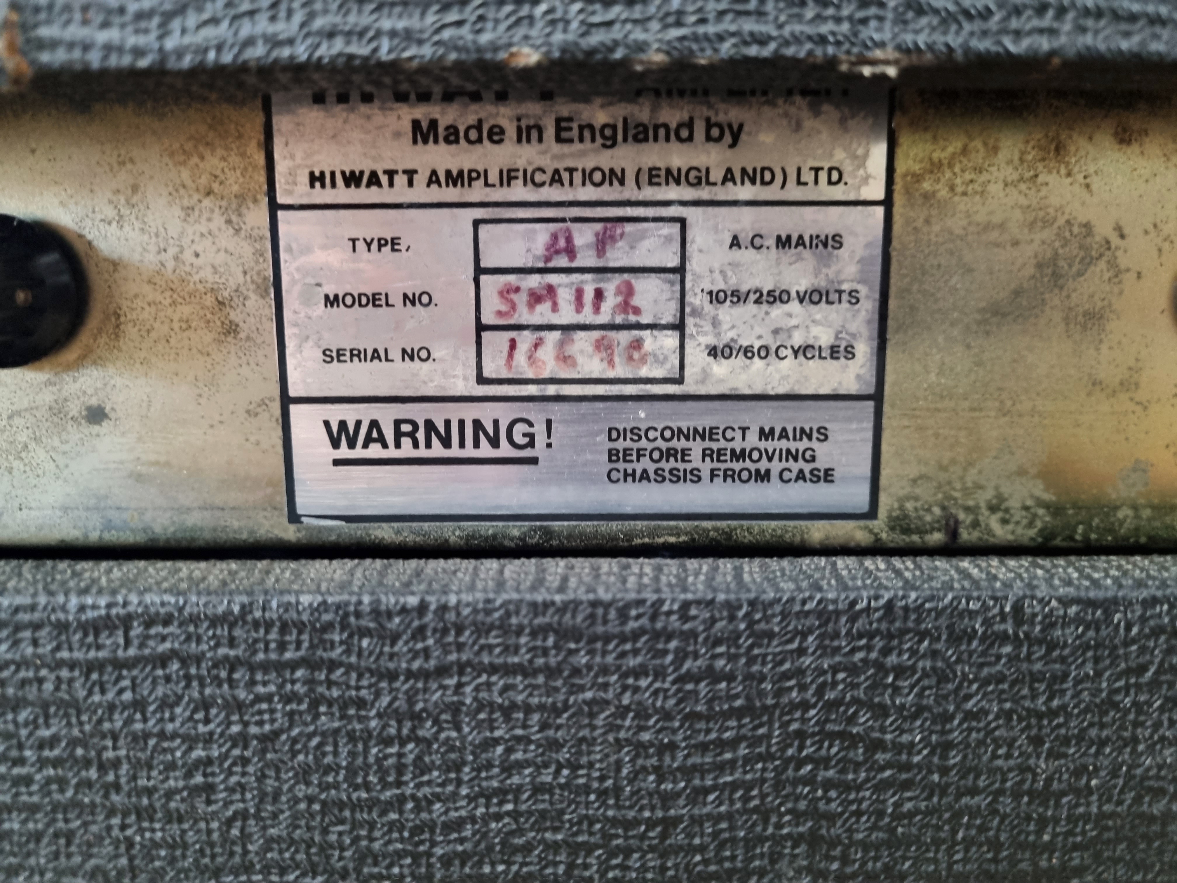 Hiwatt SA-112 Custom 50 112 Combo (19691)