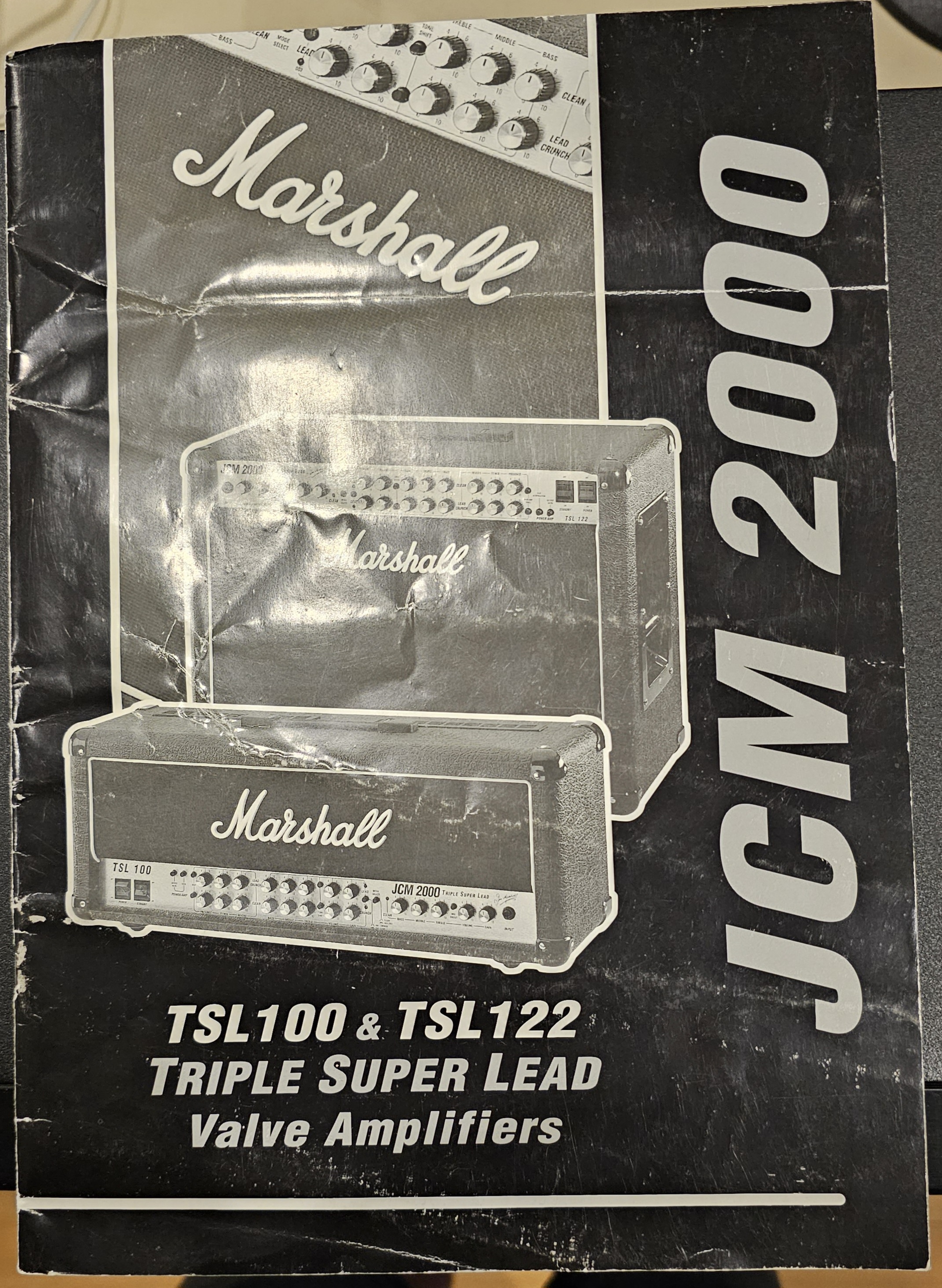 Notice d'origine Marshall TSL 100 et TSL 122. 