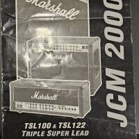 Notice d'origine Marshall TSL 100 et TSL 122.