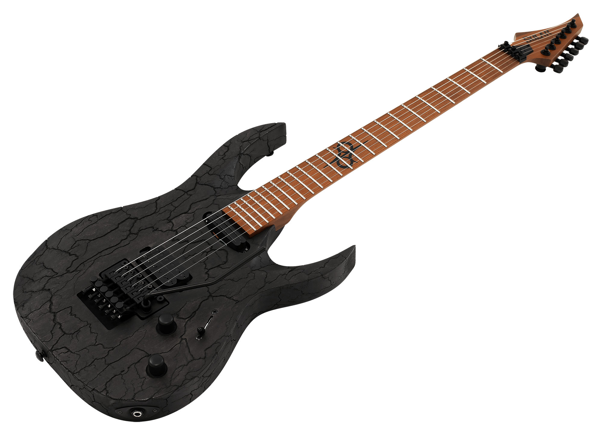 Solar Guitars AB1.6FR BLACK BLITZ : AB1.6FR BLACK BLITZSIDE