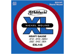 D'Addario XL Nickel Round Wound - EXL145 12-54 Heavy (56741)