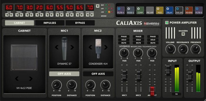 Cali Axis All Tube Guitar Amplifier GUI Cali Axis All Tube Guitar Amplifier GUI