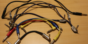 Vends lot de 9 cables pour pédales (EBS,Eagletone, PC) Etat neuf.