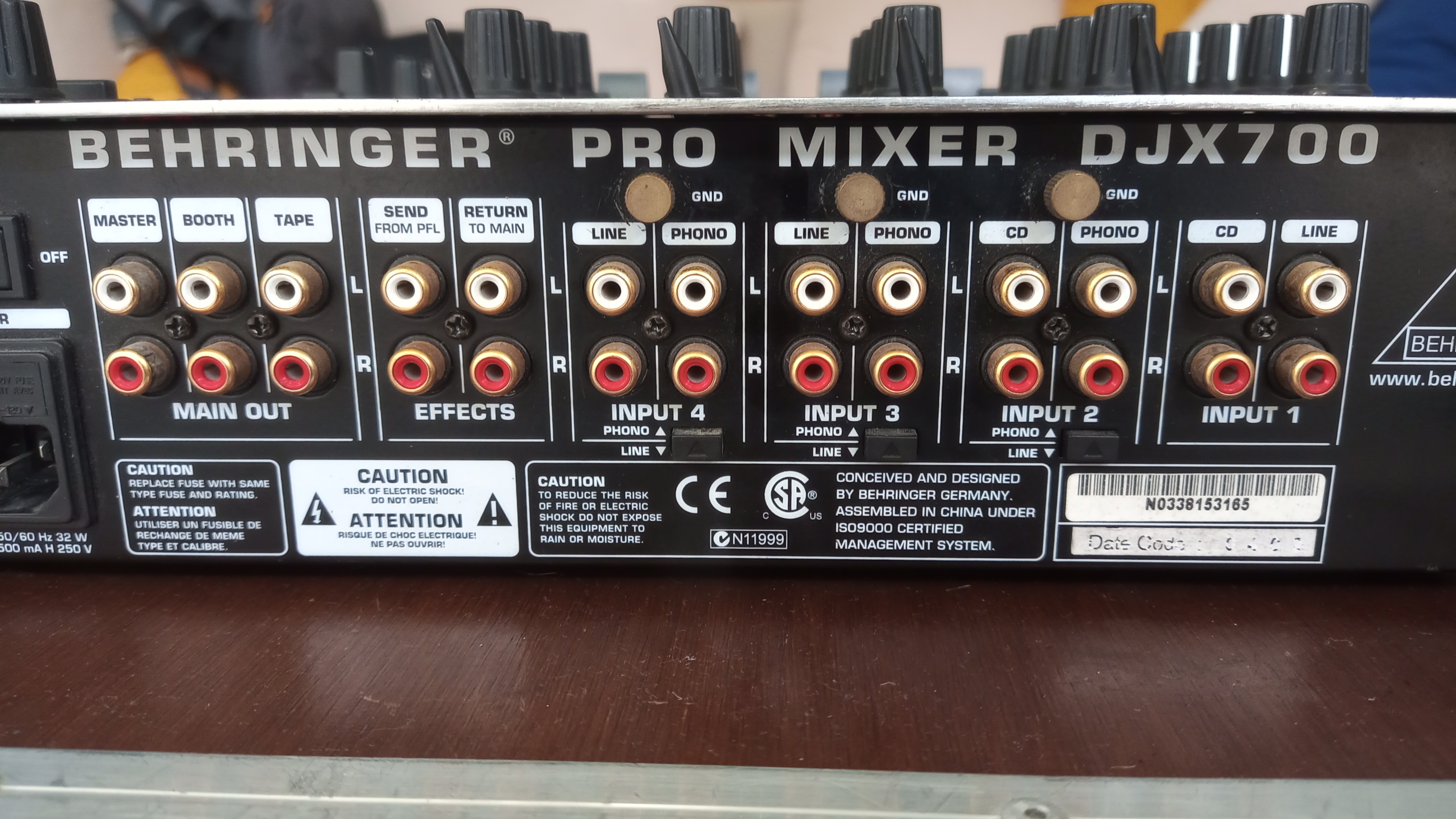 DJミキサー】BEHRINGERベリンガーDJX700 そし