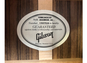 Gibson Hummingbird Rosewood AG 2018 (35512)