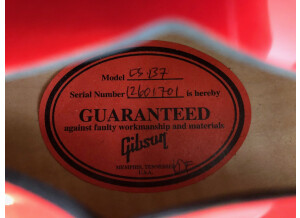 Gibson ES-137 Custom Gold Hardware (99206)