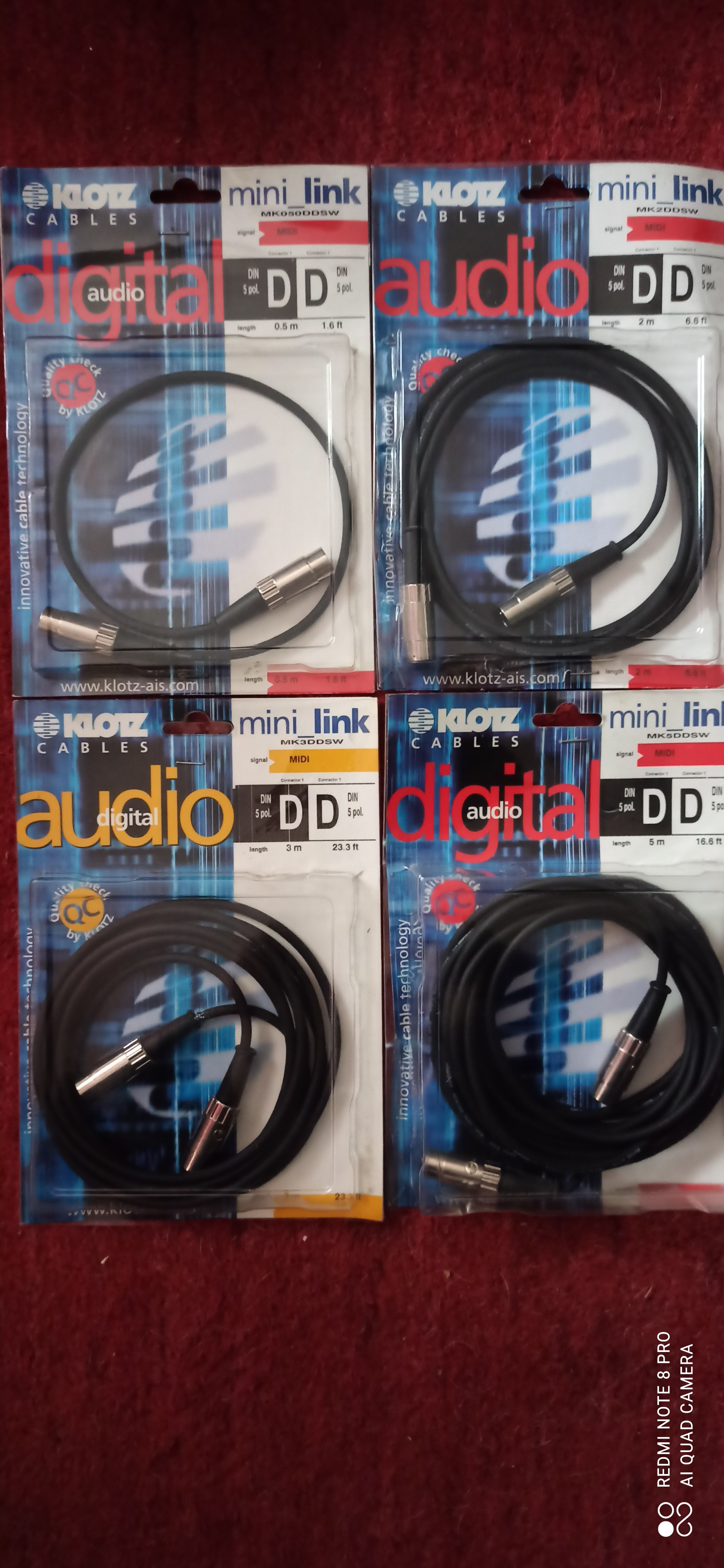 Câble signal midi - Mini link midi - Câble patch midi KLOTZ 