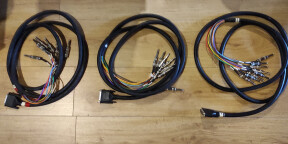 Vends lot 3 cables Sub-D 25 audio vers Jack TRS 