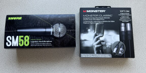 Vends Microphone Shure SM58-Lce + Monster Cable : Câble Micro XLR - 3 m