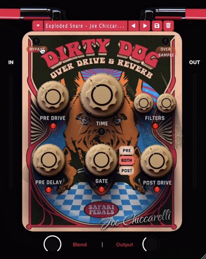 Dirty Dog Reverb GUI Dirty Dog Reverb GUI