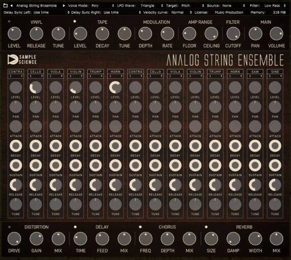 Analog String Ensemble GUI Analog String Ensemble GUI