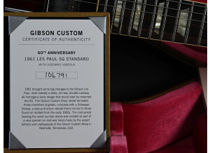 Gibson 60th Anniversary 1961 Les Paul SG Standard With Sideways Vibrola