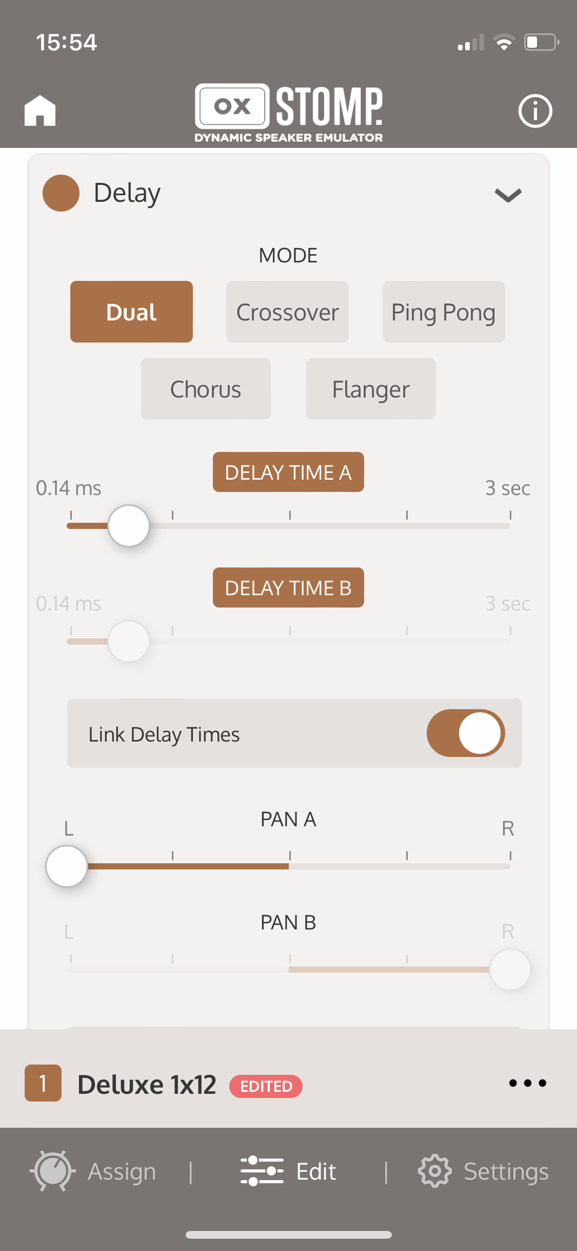 Universal Audio OX Stomp Dynamic Speaker Emulator : UAFX App Dlay