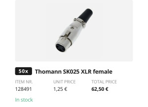 Thomann SK025 XLR female