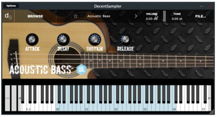 Acoustic Bass GUI Acoustic Bass GUI