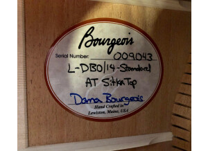 Bourgeois Grand Auditorium DB signature (70151)