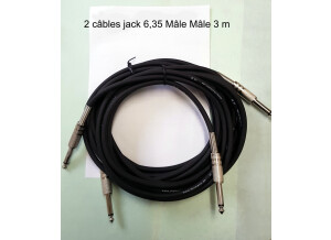 2 câbles jack 6,35 M-M 3 m