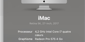 Vends iMac 27 5k i7  - fin 2017 - boosté