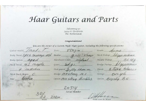 Haar Thinline Certificat