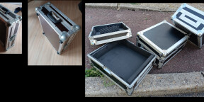 3 valises Flight case pro compatible avec cdj, xdj et djm Pioneer   - Valise flight case pro type betonex pro angles cornières 