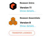 Reason 8 essentials transfer de license .