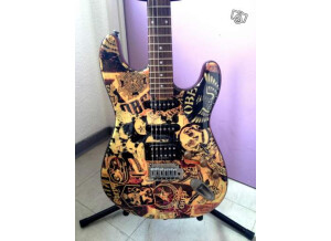 Squier Obey Graphic Stratocaster HSS Collage