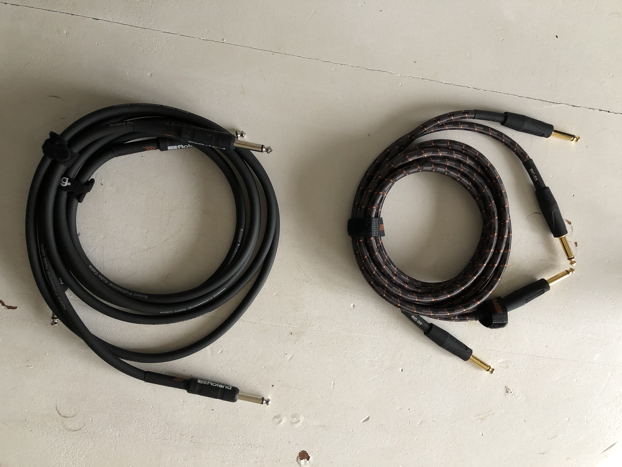 2 paires de câbles Roland jack mono 1.5 m