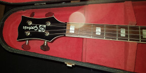 RARE vintage, guitare basse GODWIN DELUXE Les Paul Model Black des années 70 pour le marché américain 