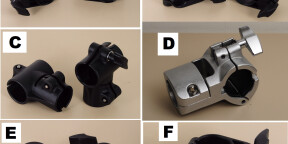 Clamps et accessoires pour rack batterie éléctronique ROLAND