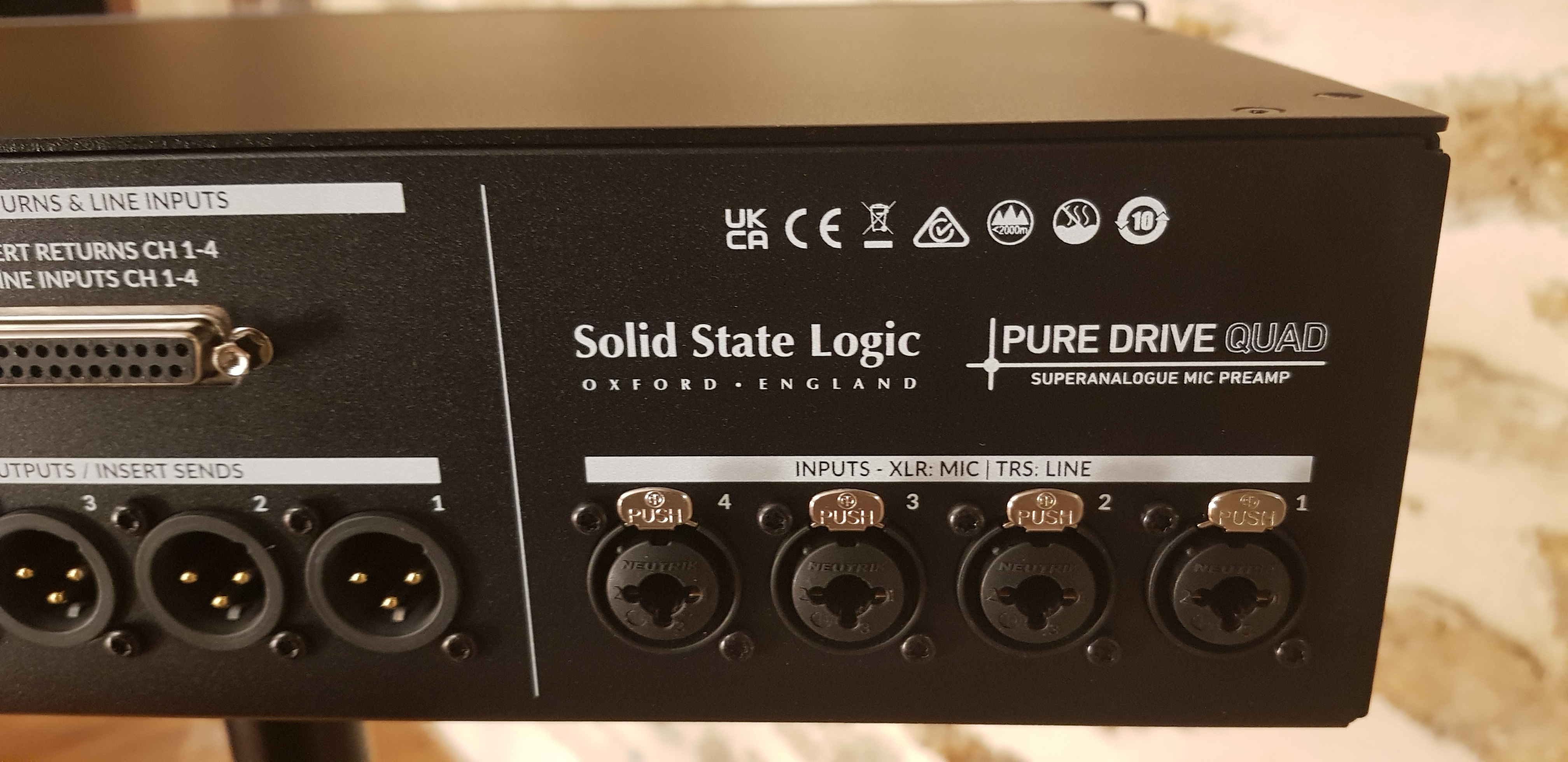 SSL Pure Drive Back Inputs