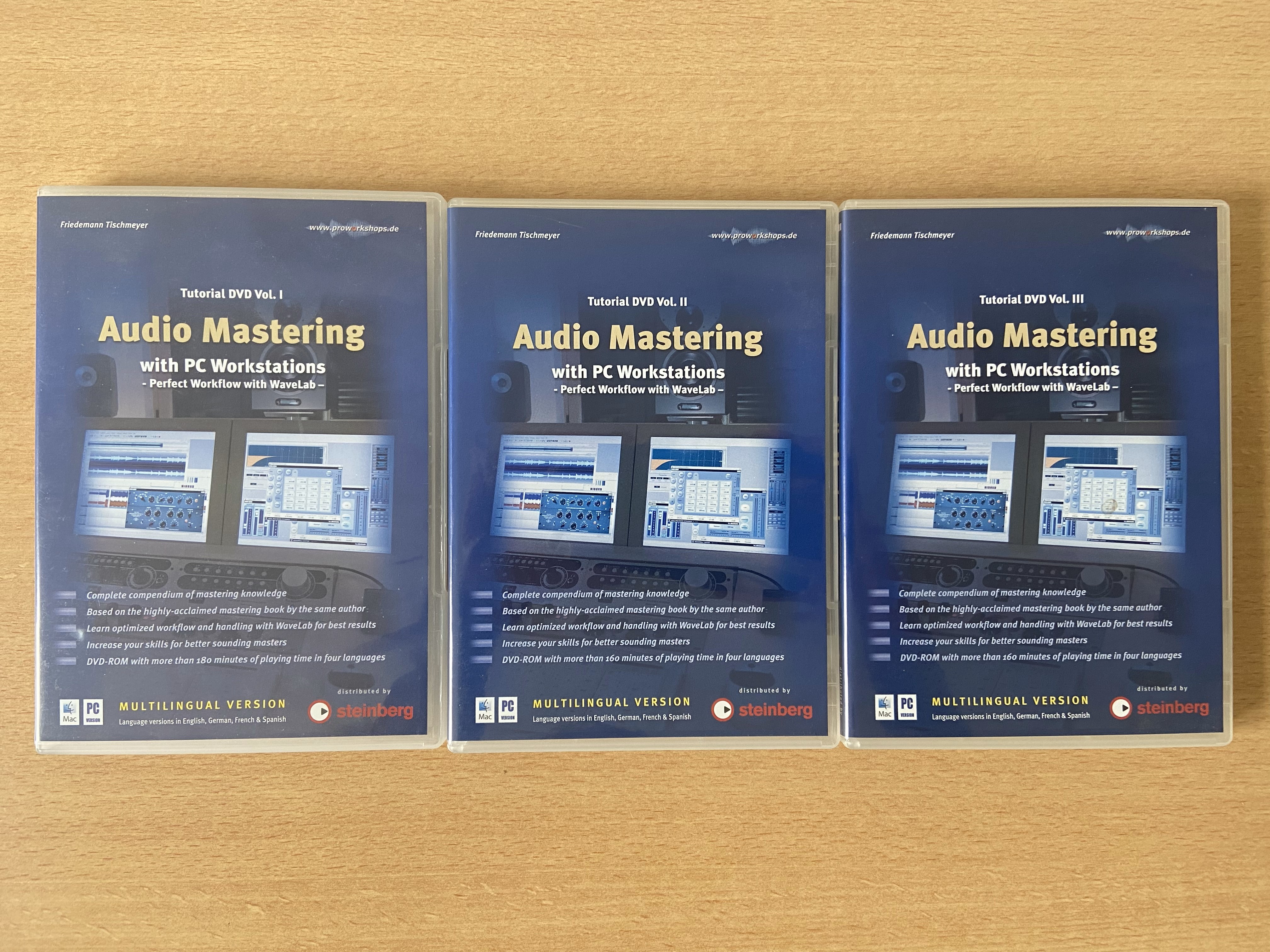 Lot 3 x DVD Audio Mastering with PC Workstations vol. I - II - III