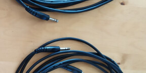 Lot divisible de 2 paires de câbles XLR mâle vers jack 6,35 TRS - L3m
