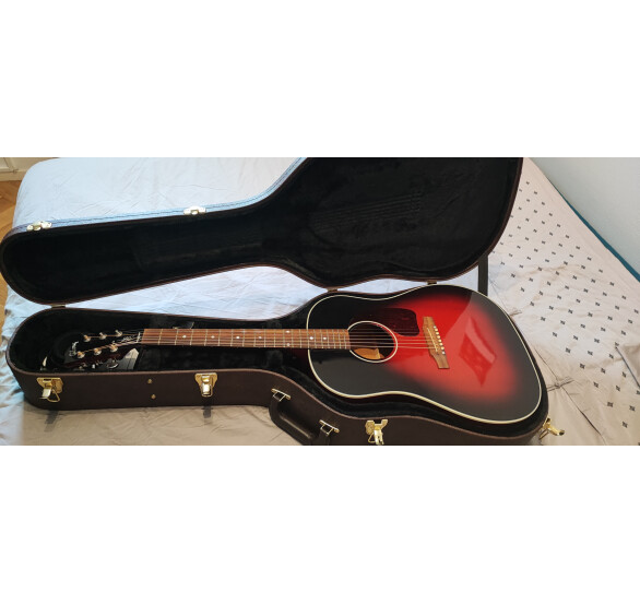 2024 03 03 guitare électro-acoustique Gibson J45 Slash Sign Vermillon Burst (4)