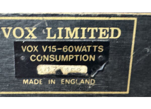 Vox AC15 UK