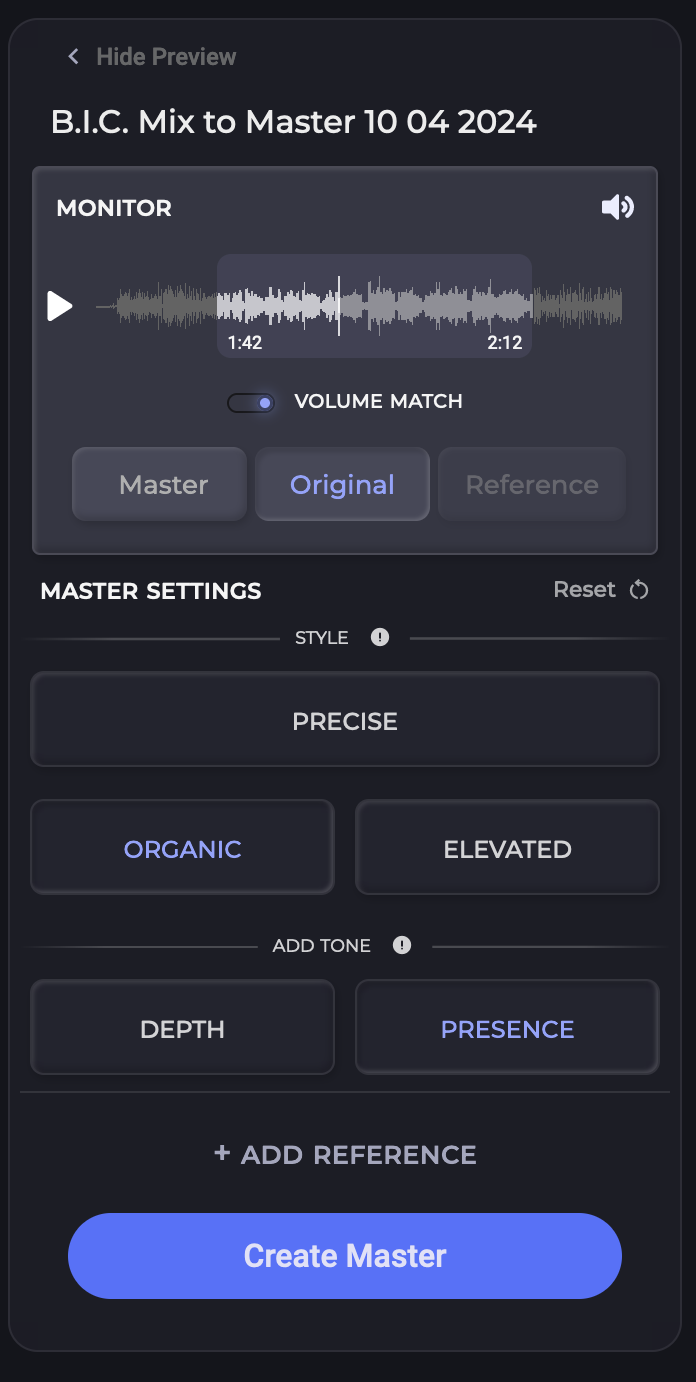 preview et options 2
