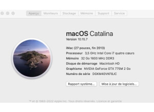 Apple Imac 27" fin 2013