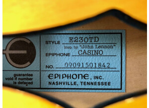 Epiphone Inspired by John Lennon 1965 Casino