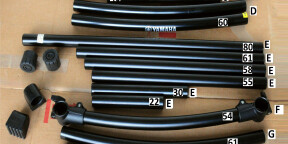 Tubes et T-clamps pour rack de batterie éléctronique ROLAND ET YAMAHA