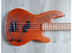 Luna Guitars Tattoo Electric Short Scale Bass Mahogany (11470)